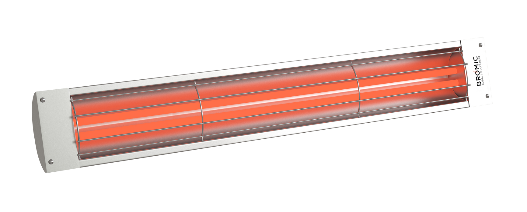 BROMIC Cobalt Smart-Heat Electric Infrared Radiant Patio Heater in Silver